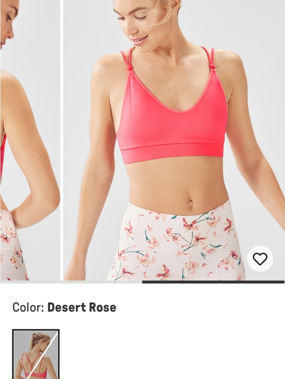 Fabletics Desert Rose V-Neck Bralette
